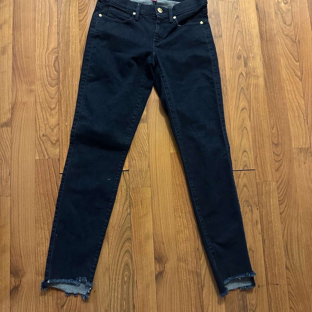 Lilly Pulitzer Women's Black Frayed Hem Jeans